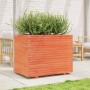 Jardinera madera maciza de pino marrón cera 90x60x72,5 cm de vidaXL, Maceteros y jardineras - Ref: Foro24-3282606, Precio: 28...