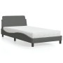 Cama con colchón tela gris oscuro 100x200 cm de vidaXL, Camas y somieres - Ref: Foro24-3208345, Precio: 238,22 €, Descuento: %