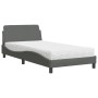 Cama con colchón tela gris oscuro 100x200 cm de vidaXL, Camas y somieres - Ref: Foro24-3208345, Precio: 238,22 €, Descuento: %