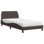 Cama con colchón tela marrón oscuro 100x200 cm de vidaXL, Camas y somieres - Ref: Foro24-3208347, Precio: 238,47 €, Descuento: %