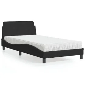 Bed with black velvet mattress 100x200 cm by vidaXL, Beds and slatted bases - Ref: Foro24-3208353, Price: 267,18 €, Discount: %