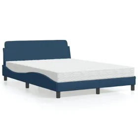 Cama con colchón tela azul 120x200 cm de vidaXL, Camas y somieres - Ref: Foro24-3208370, Precio: 338,12 €, Descuento: %