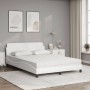 Cama con colchón cuero sintético blanco 140x190 cm de vidaXL, Camas y somieres - Ref: Foro24-3208398, Precio: 375,38 €, Descu...