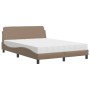 Cama con colchón cuero sintético capuchino 140x190 cm de vidaXL, Camas y somieres - Ref: Foro24-3208401, Precio: 337,86 €, De...