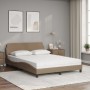 Cama con colchón cuero sintético capuchino 140x190 cm de vidaXL, Camas y somieres - Ref: Foro24-3208401, Precio: 337,86 €, De...