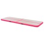 Esterilla inflable de gimnasia con bomba 400x100x10 cm PVC rosa de vidaXL, Esteras para pilates y yoga - Ref: Foro24-91915, P...