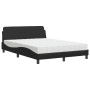 Cama con colchón cuero sintético negro 140x200 cm de vidaXL, Camas y somieres - Ref: Foro24-3208417, Precio: 350,60 €, Descue...