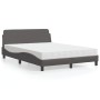 Cama con colchón cuero sintético gris 140x200 cm de vidaXL, Camas y somieres - Ref: Foro24-3208420, Precio: 344,33 €, Descuen...