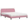 Cama con colchón terciopelo rosa 160x200 cm de vidaXL, Camas y somieres - Ref: Foro24-3208436, Precio: 329,65 €, Descuento: %