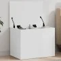 Caja de almacenaje madera de ingeniería blanca 60x42x46 cm de vidaXL, Baúles de almacenamiento - Ref: Foro24-840653, Precio: ...