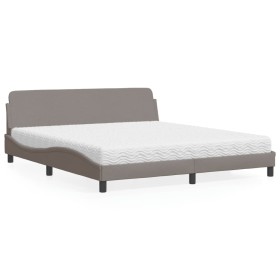 Cama con colchón de tela gris taupe 180x200 cm de vidaXL, Camas y somieres - Ref: Foro24-3208448, Precio: 364,14 €, Descuento: %