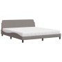 Cama con colchón de tela gris taupe 180x200 cm de vidaXL, Camas y somieres - Ref: Foro24-3208448, Precio: 364,14 €, Descuento: %