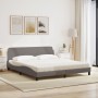 Cama con colchón de tela gris taupe 180x200 cm de vidaXL, Camas y somieres - Ref: Foro24-3208448, Precio: 364,14 €, Descuento: %