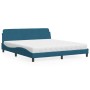 Cama con colchón terciopelo azul 180x200 cm de vidaXL, Camas y somieres - Ref: Foro24-3208455, Precio: 370,10 €, Descuento: %