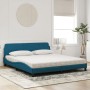 Cama con colchón terciopelo azul 180x200 cm de vidaXL, Camas y somieres - Ref: Foro24-3208455, Precio: 370,10 €, Descuento: %