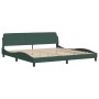 Cama con colchón terciopelo verde oscuro 200x200 cm de vidaXL, Camas y somieres - Ref: Foro24-3208474, Precio: 417,17 €, Desc...
