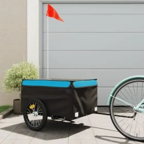 Black and blue iron bicycle trailer 45 kg by vidaXL, Bicycle trailers - Ref: Foro24-94086, Price: 101,72 €, Discount: %