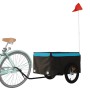 Remolque para bicicleta hierro negro y azul 45 kg de vidaXL, Remolques para bicicletas - Ref: Foro24-94086, Precio: 103,81 €,...