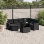 Set de sofás de jardín 8 piezas y cojines ratán sintético negro de vidaXL, Conjuntos de jardín - Ref: Foro24-3267435, Precio:...