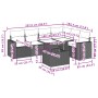 Set de sofás de jardín 7 pzas con cojines ratán sintético negro de vidaXL, Conjuntos de jardín - Ref: Foro24-3267295, Precio:...
