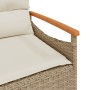 Juego de sofás de jardín con cojines beige 3 pzas ratán PE de vidaXL, Conjuntos de jardín - Ref: Foro24-368406, Precio: 203,2...