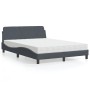 Cama con colchón terciopelo gris oscuro 120x200 cm de vidaXL, Camas y somieres - Ref: Foro24-3208372, Precio: 301,11 €, Descu...