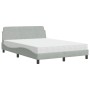 Cama con colchón terciopelo gris claro 140x190 cm de vidaXL, Camas y somieres - Ref: Foro24-3208391, Precio: 345,70 €, Descue...
