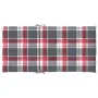 Cojín silla de jardín respaldo bajo 6 uds tela a cuadros rojo de vidaXL, Cojines para sillas y sofás - Ref: Foro24-314154, Pr...