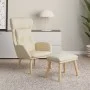 Sillón de relax con taburete tela color crema de vidaXL, Sillones - Ref: Foro24-3097752, Precio: 148,12 €, Descuento: %