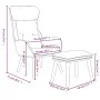 Sillón de relax con taburete tela color crema de vidaXL, Sillones - Ref: Foro24-3097752, Precio: 148,12 €, Descuento: %