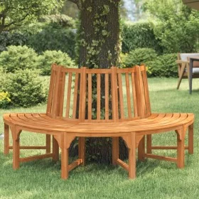 Banco de árbol semicircular madera maciza eucalipto Ø208 cm de vidaXL, Bancos de jardín - Ref: Foro24-362156, Precio: 304,58 ...