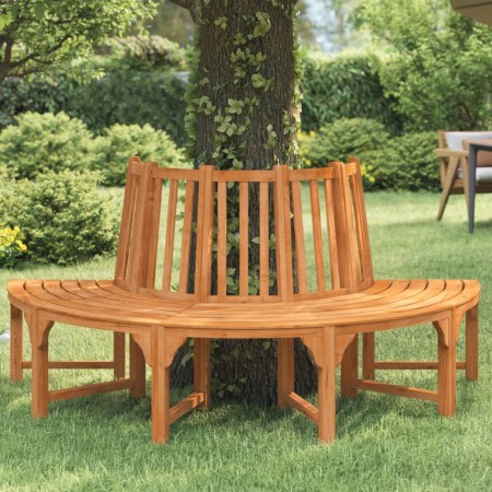 Banco de árbol semicircular madera maciza eucalipto Ø208 cm de vidaXL, Bancos de jardín - Ref: Foro24-362156, Precio: 281,13 ...