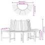 Banco de árbol semicircular madera maciza eucalipto Ø208 cm de vidaXL, Bancos de jardín - Ref: Foro24-362156, Precio: 281,13 ...