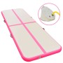 Esterilla inflable de gimnasia con bomba 500x100x10 cm PVC rosa de vidaXL, Esteras para pilates y yoga - Ref: Foro24-91918, P...