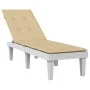 Cojín para tumbona tela beige melange (75+105)x50x3 cm de vidaXL, Cojines para sillas y sofás - Ref: Foro24-4002490, Precio: ...