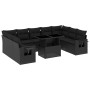 Set de sofás de jardín 10 pzas cojines ratán sintético negro de vidaXL, Conjuntos de jardín - Ref: Foro24-3268105, Precio: 67...