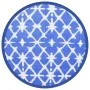 Alfombra de exterior ARAKIL azul y blanca Ø160 cm PP de vidaXL, Protectores para exterior - Ref: Foro24-368491, Precio: 24,12...