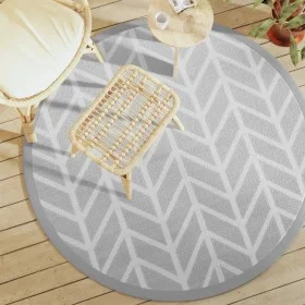 Alfombra de exterior ARAKIL gris Ø160 cm PP de vidaXL, Protectores para exterior - Ref: Foro24-368549, Precio: 31,69 €, Descu...