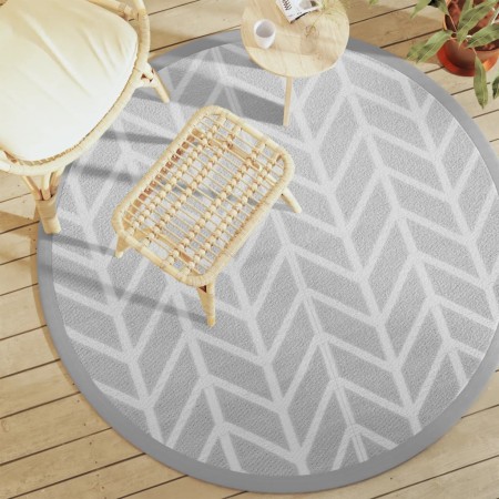 Alfombra de exterior ARAKIL gris Ø160 cm PP de vidaXL, Protectores para exterior - Ref: Foro24-368549, Precio: 30,37 €, Descu...