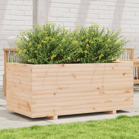 Jardinera madera maciza de pino 110x60x49,5 cm de vidaXL, Maceteros y jardineras - Ref: Foro24-3282569, Precio: 188,75 €, Des...