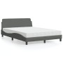 Cama con colchón tela gris oscuro 120x200 cm de vidaXL, Camas y somieres - Ref: Foro24-3208365, Precio: 320,67 €, Descuento: %