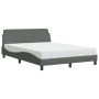 Cama con colchón tela gris oscuro 120x200 cm de vidaXL, Camas y somieres - Ref: Foro24-3208365, Precio: 320,67 €, Descuento: %
