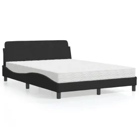 Bed with black velvet mattress 120x200 cm by vidaXL, Beds and slatted bases - Ref: Foro24-3208373, Price: 312,69 €, Discount: %