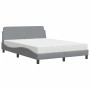 Cama con colchón tela gris claro 140x190 cm de vidaXL, Camas y somieres - Ref: Foro24-3208384, Precio: 339,78 €, Descuento: %