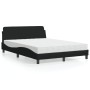 Cama con colchón tela negro 140x190 cm de vidaXL, Camas y somieres - Ref: Foro24-3208386, Precio: 341,07 €, Descuento: %