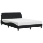 Cama con colchón tela negro 140x190 cm de vidaXL, Camas y somieres - Ref: Foro24-3208386, Precio: 341,07 €, Descuento: %