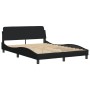 Cama con colchón tela negro 140x190 cm de vidaXL, Camas y somieres - Ref: Foro24-3208386, Precio: 341,07 €, Descuento: %