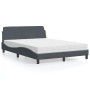 Cama con colchón terciopelo gris oscuro 140x190 cm de vidaXL, Camas y somieres - Ref: Foro24-3208392, Precio: 339,86 €, Descu...