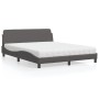 Cama con colchón cuero sintético gris 160x200 cm de vidaXL, Camas y somieres - Ref: Foro24-3208440, Precio: 375,55 €, Descuen...