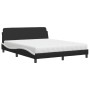 Cama con colchón cuero sintético negro y blanco 160x200 cm de vidaXL, Camas y somieres - Ref: Foro24-3208442, Precio: 389,22 ...
